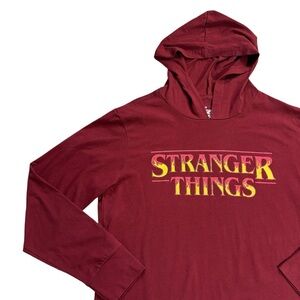 Mad Engine Tops Stranger Things Roll For Your Life DnD Dice Hooded-Tee, Size LG